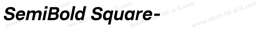 SemiBold Square字体转换